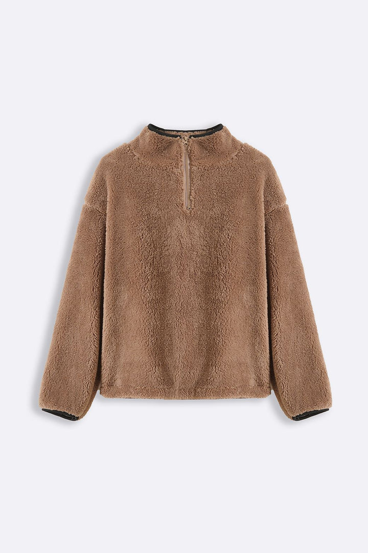 BROWN COSY FUR PULL-OVER