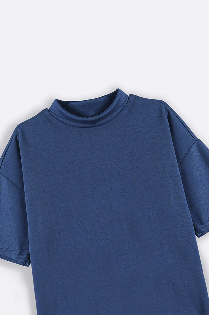 BLUE NEOPRENE HIGH NECK