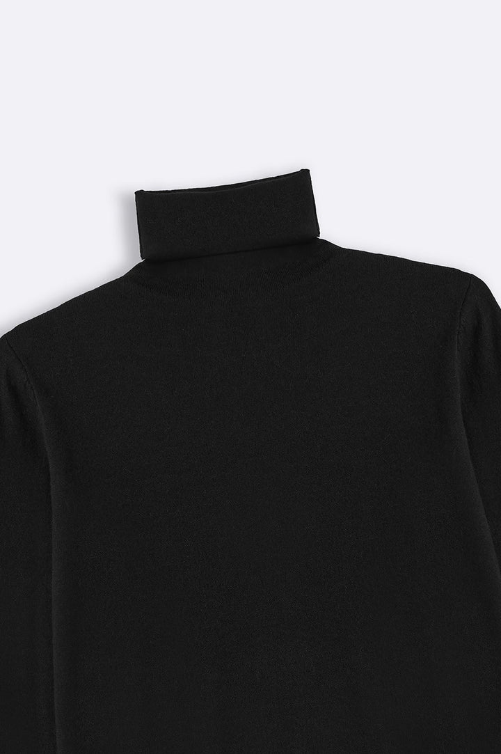 BLACK LIGHTWEIGHT SWEATER TOP