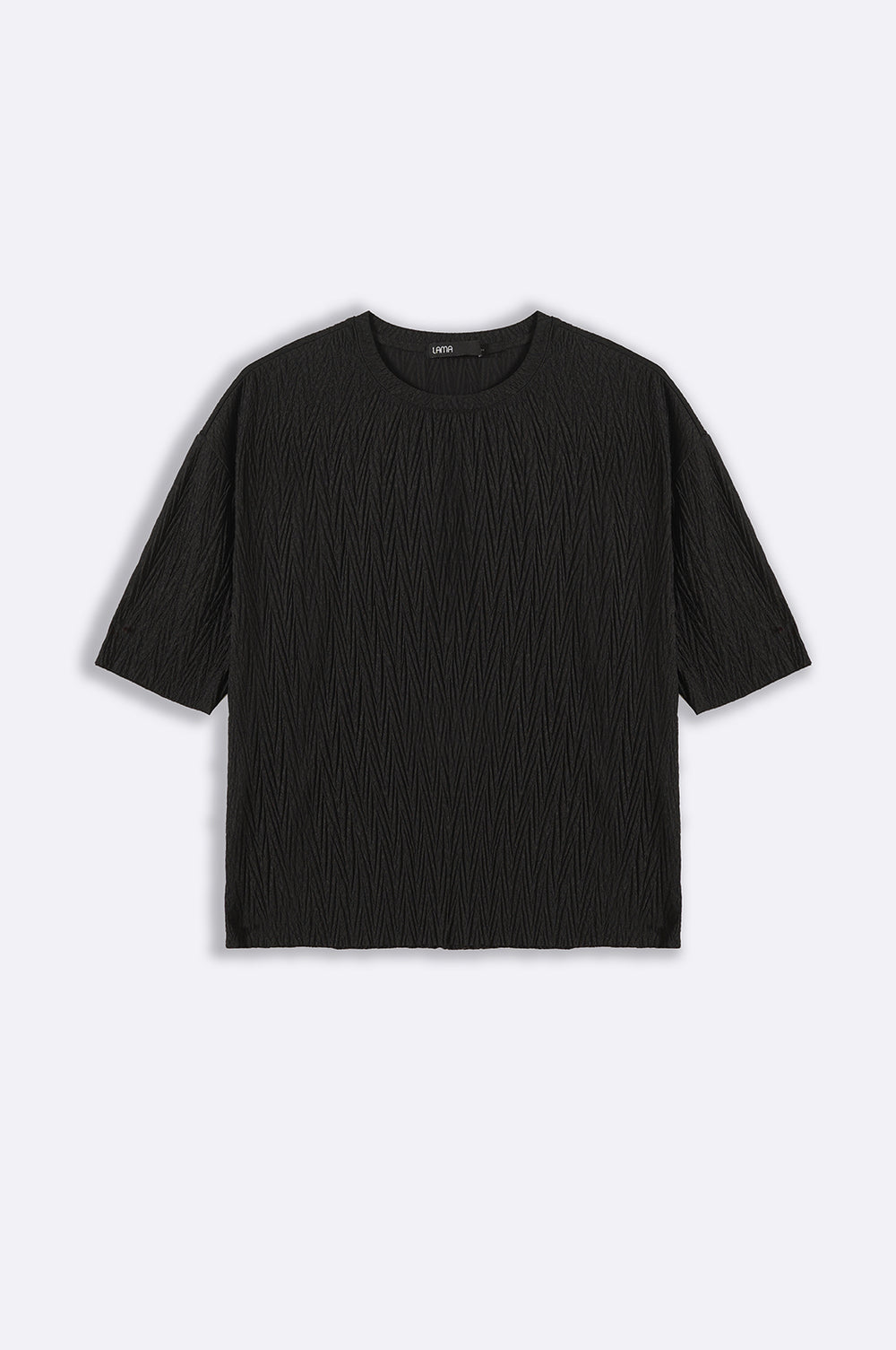 DARK GREY RIBBED LONG TEE