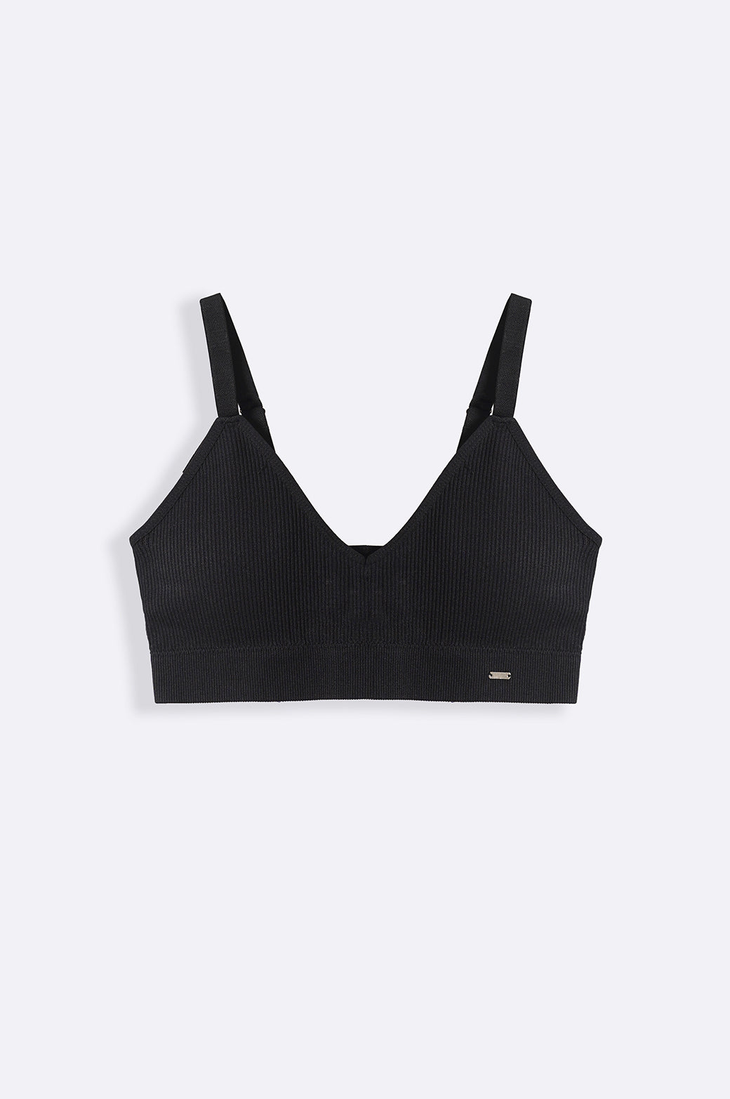 BLACK LIGHTLY PADDED BRALETTE