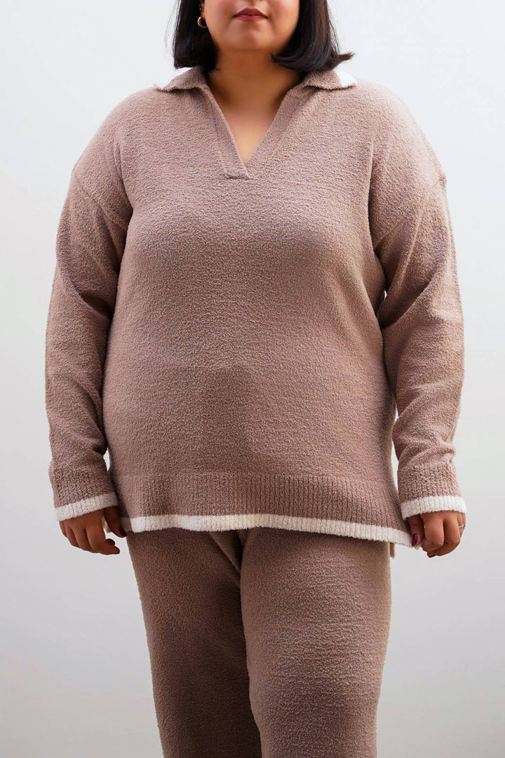 CAMEL CURVE MINKY LOUNGE JUMPER