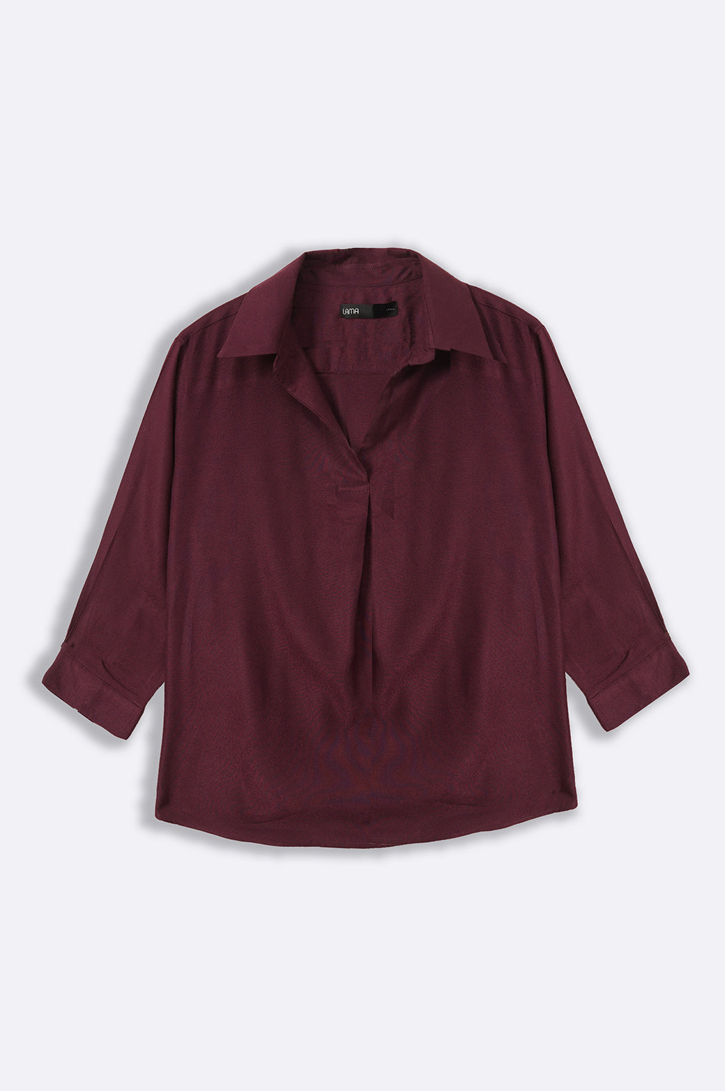 MAROON PLEATED BLOUSE