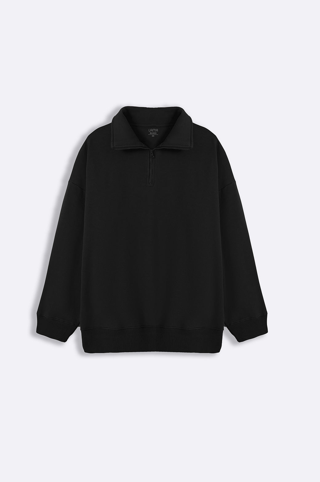 BLACK CURVE NEOPRENE SWEATERSHIRT