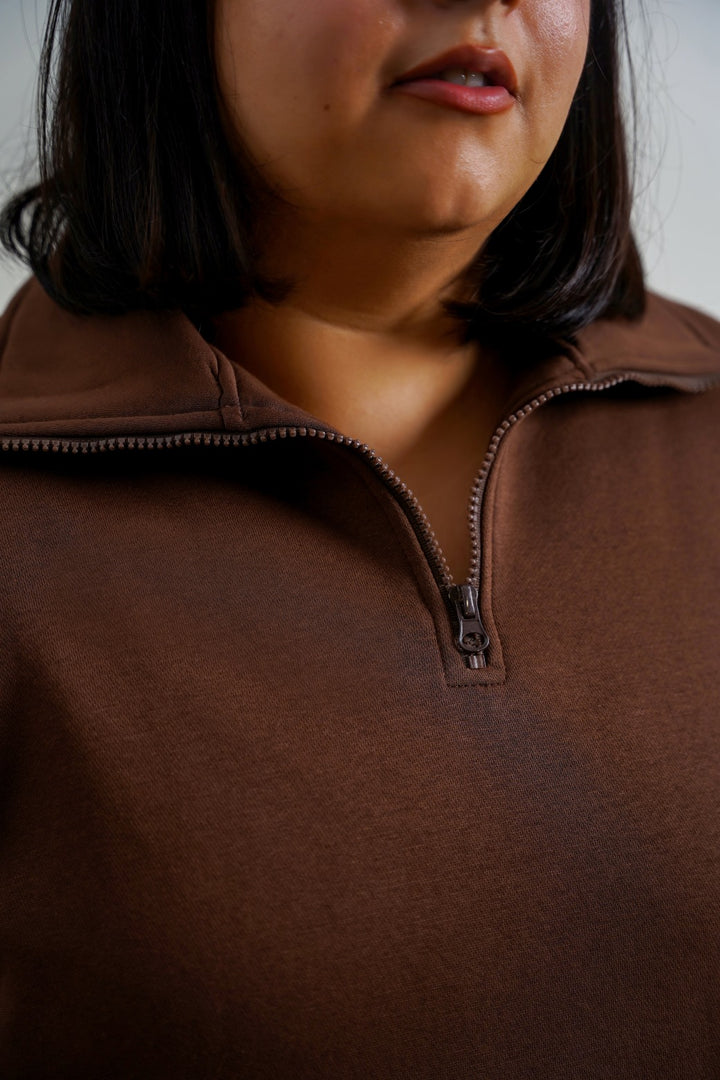 CHOCOLATE CURVE NEOPRENE SWEATERSHIRT