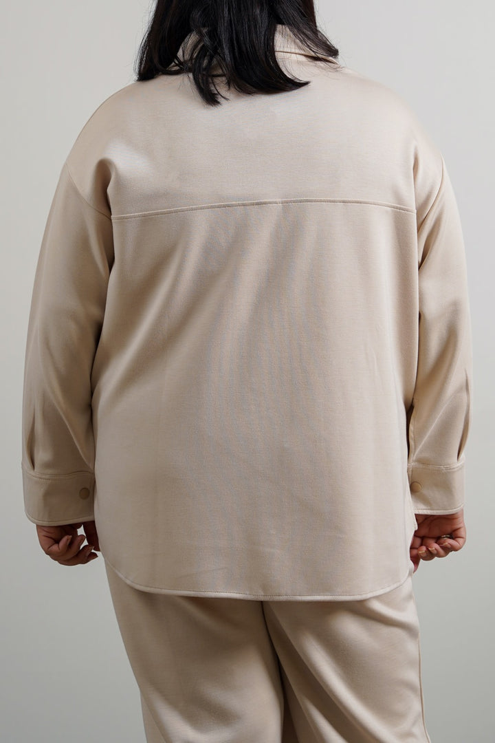 BEIGE OVERSIZED SHACKET