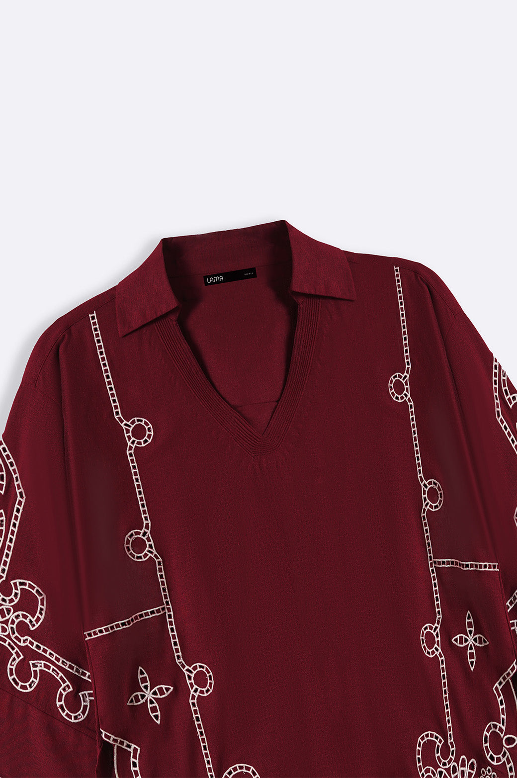 MAROON EMBROIDERED TOP