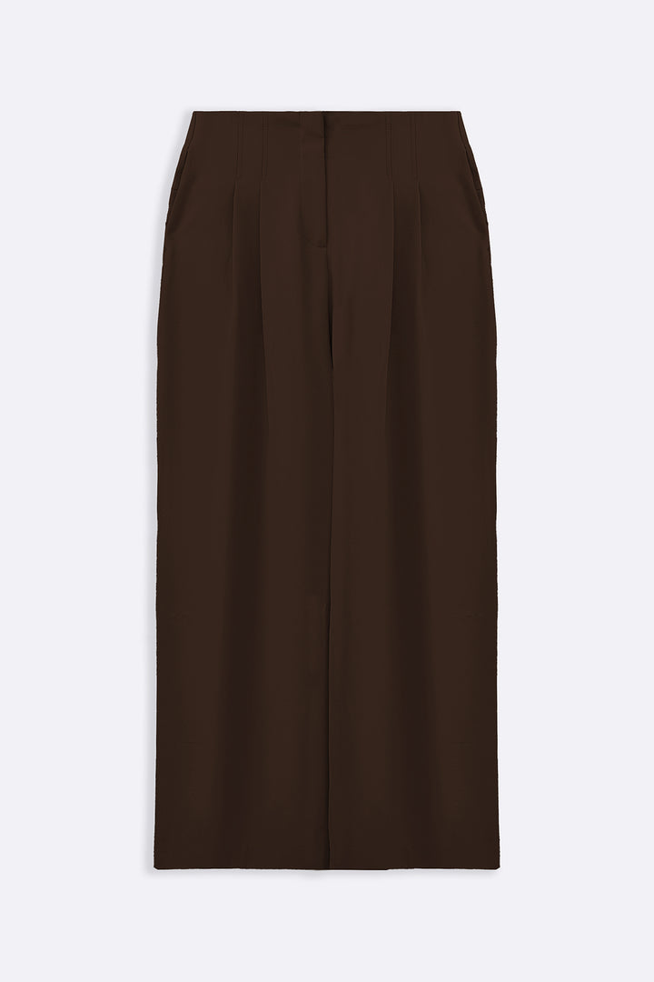 BROWN WORKDAY PLEATED PANTS