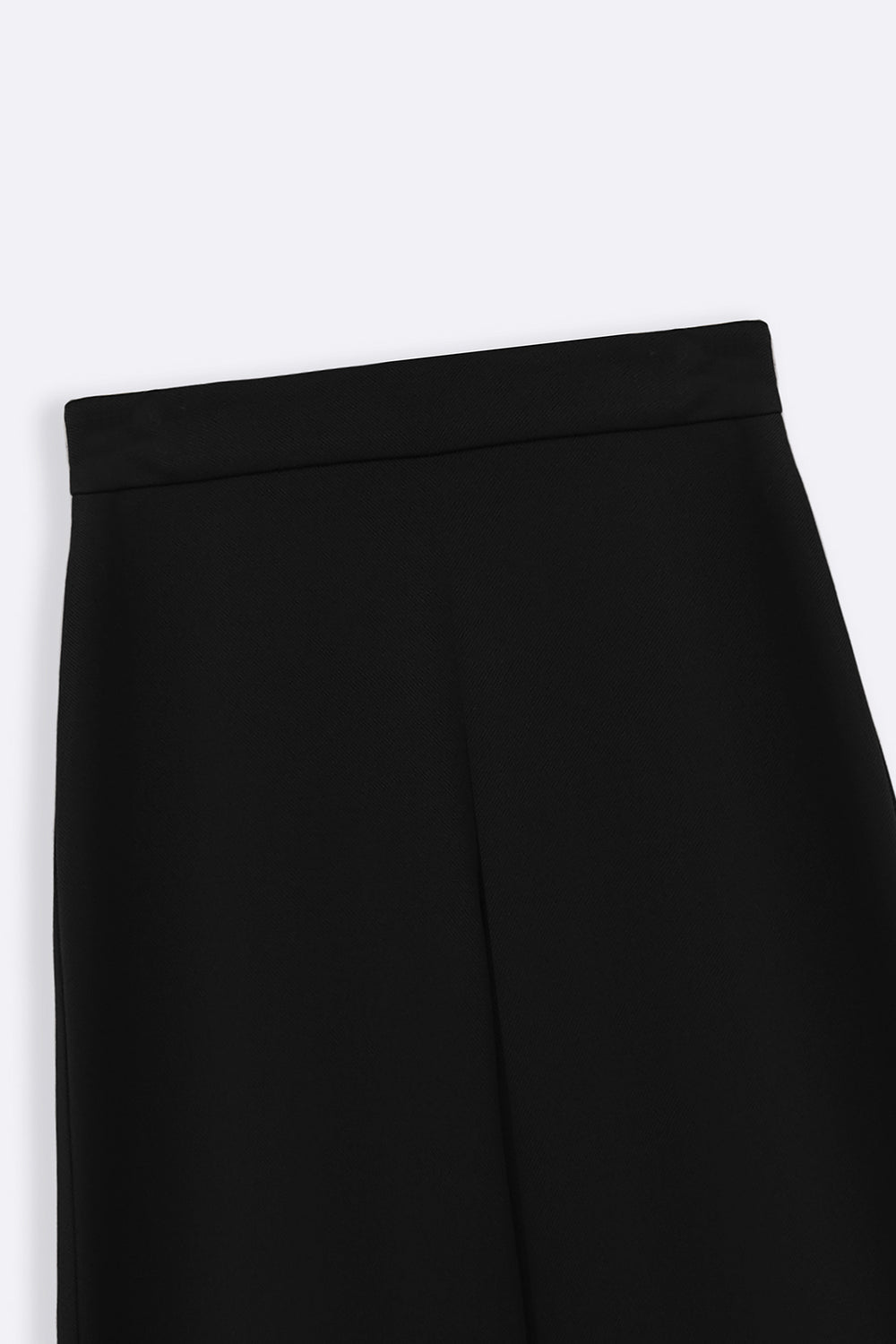 BLACK TWILL TEXTURED CULOTTES