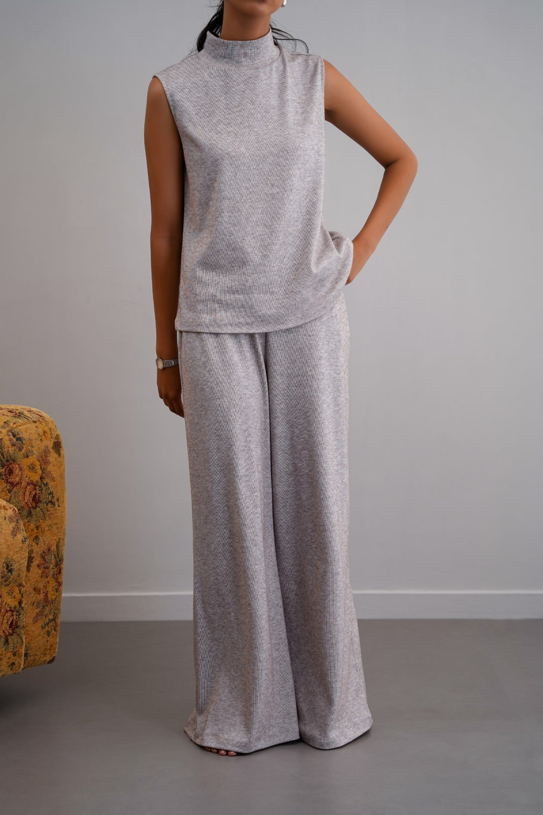 OAT WHITE CLOUD STRETCHY PANTS