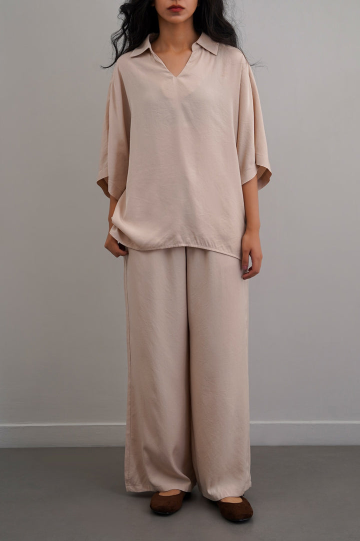 SLEEK SILK TROUSERS