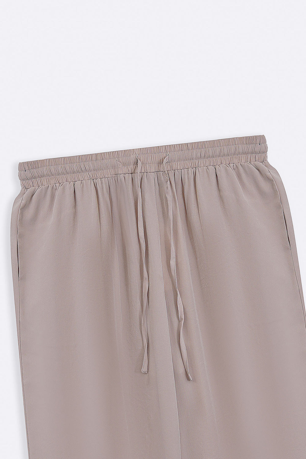 CREAM SLEEK SILK TROUSERS
