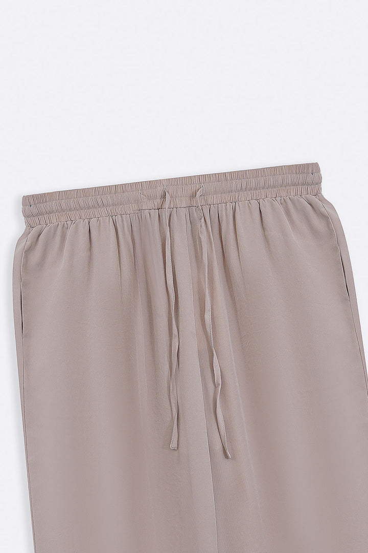 CREAM SLEEK SILK TROUSERS