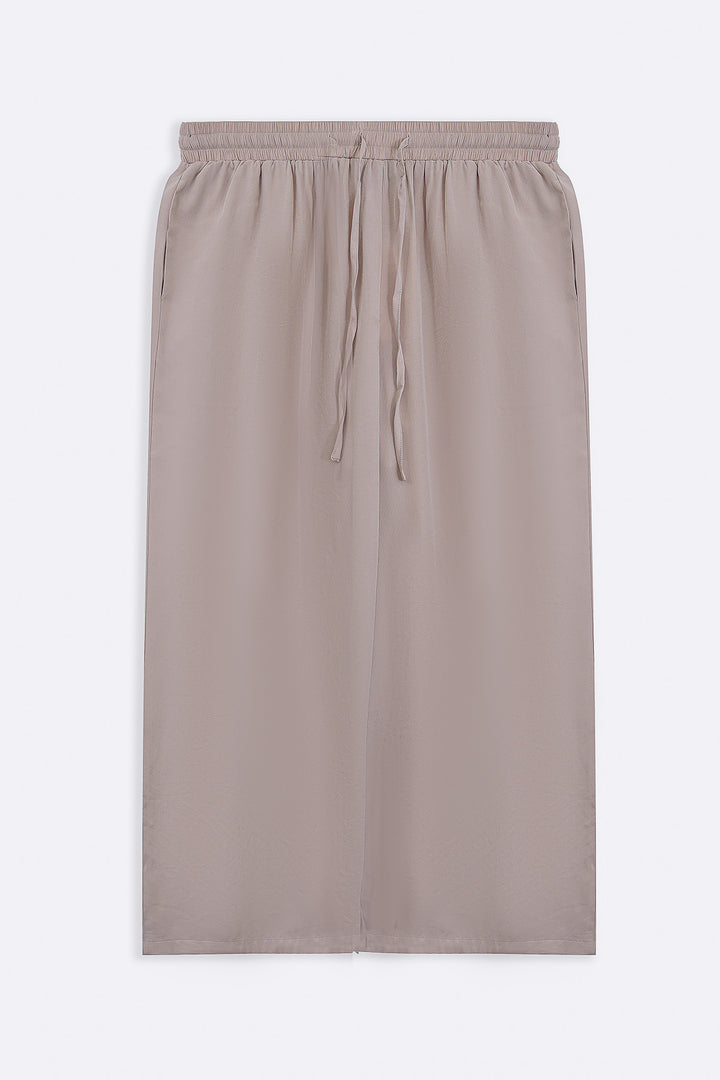 CREAM SLEEK SILK TROUSERS