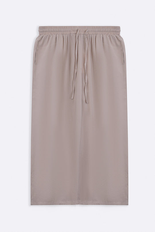 CREAM SLEEK SILK TROUSERS