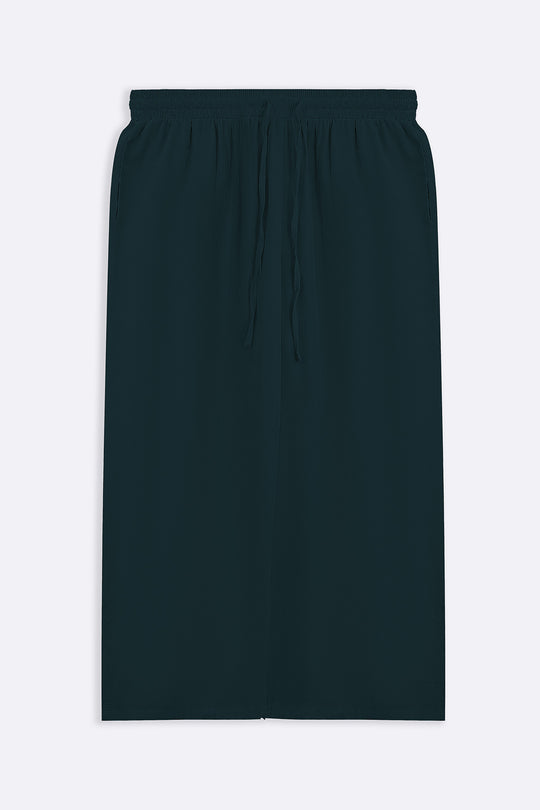 GREEN SLEEK SILK TROUSERS