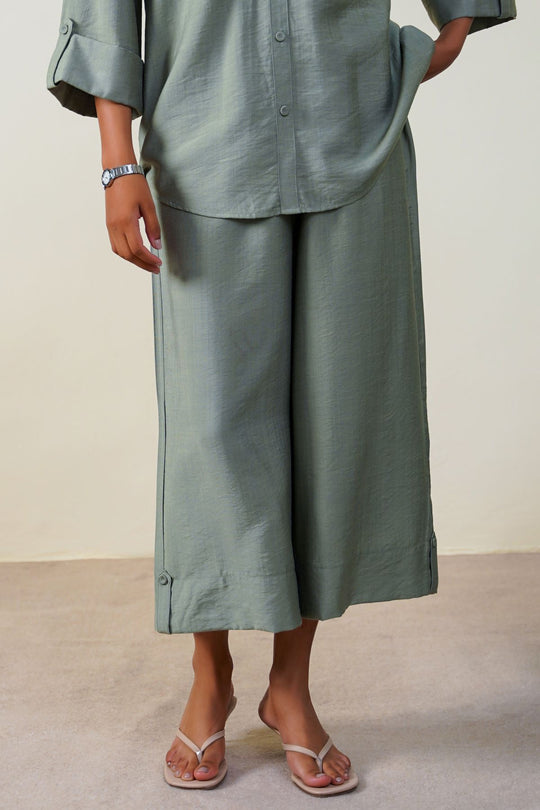 GREEN CRUISE FLOWY CULOTTES