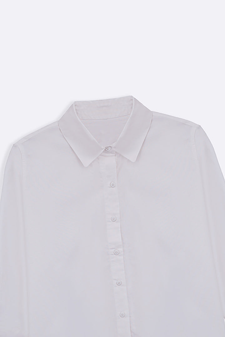 WHITE THE MEANS-BUSINESS SHIRT