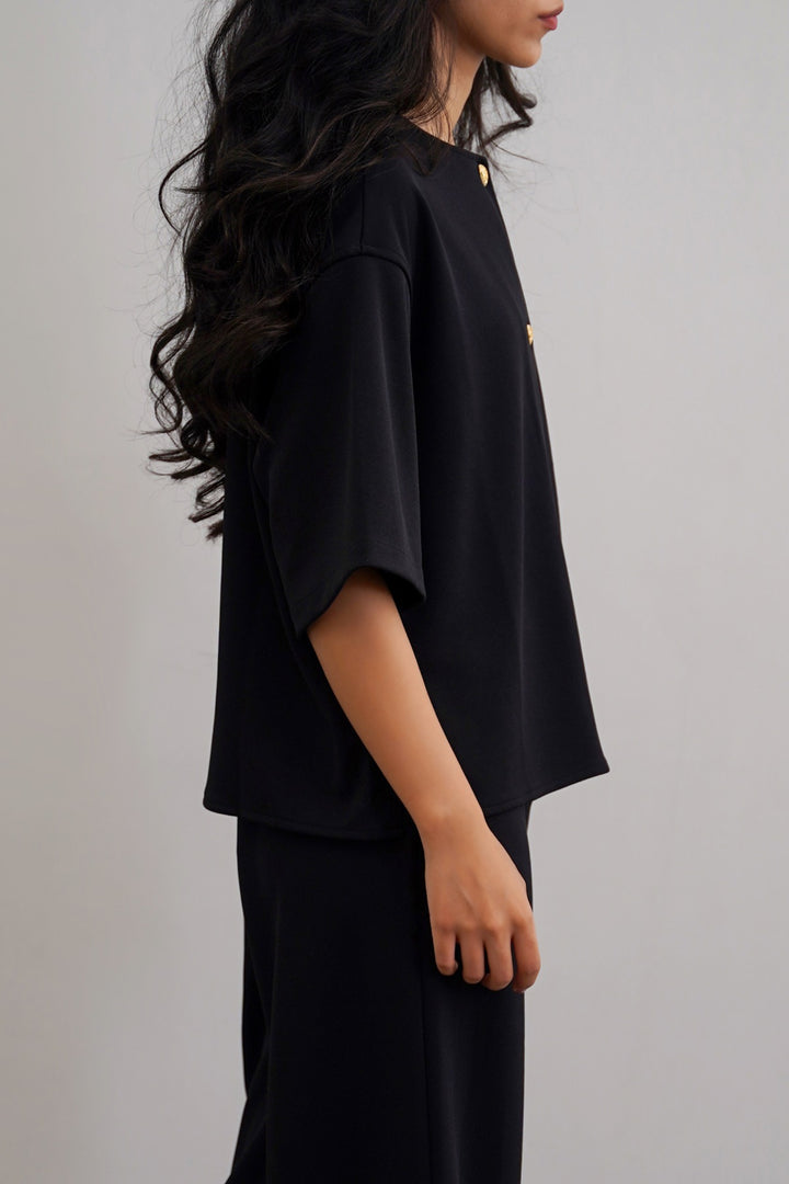 TWILL TEXTURED BLOUSE