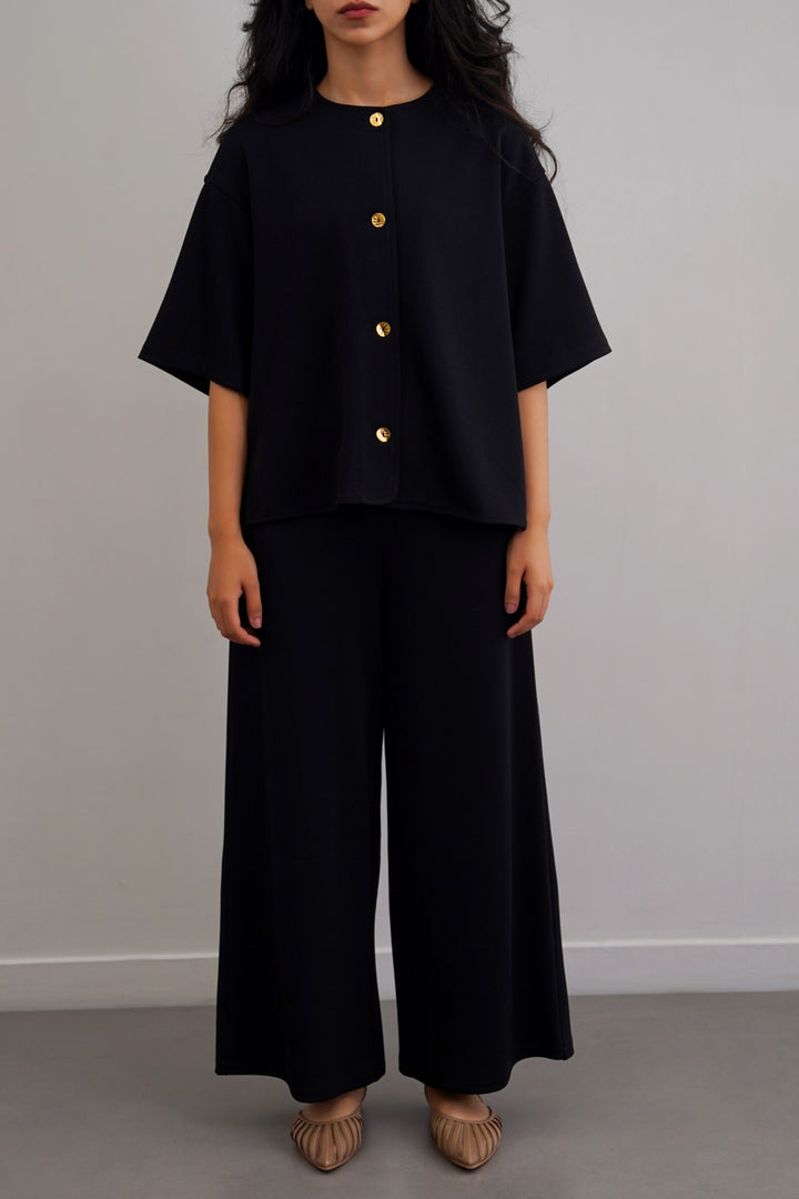 TWILL TEXTURED BLOUSE