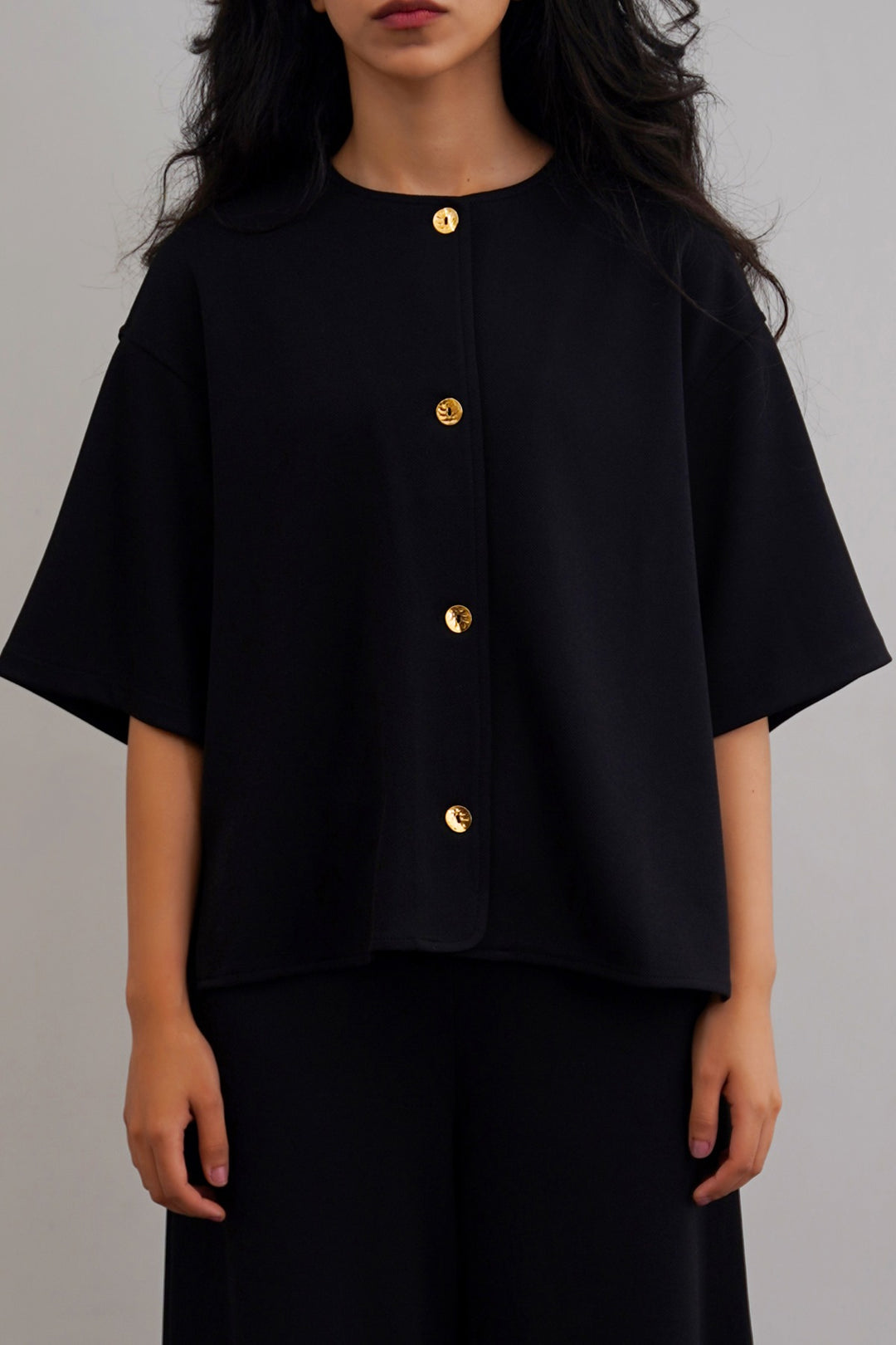 TWILL TEXTURED BLOUSE