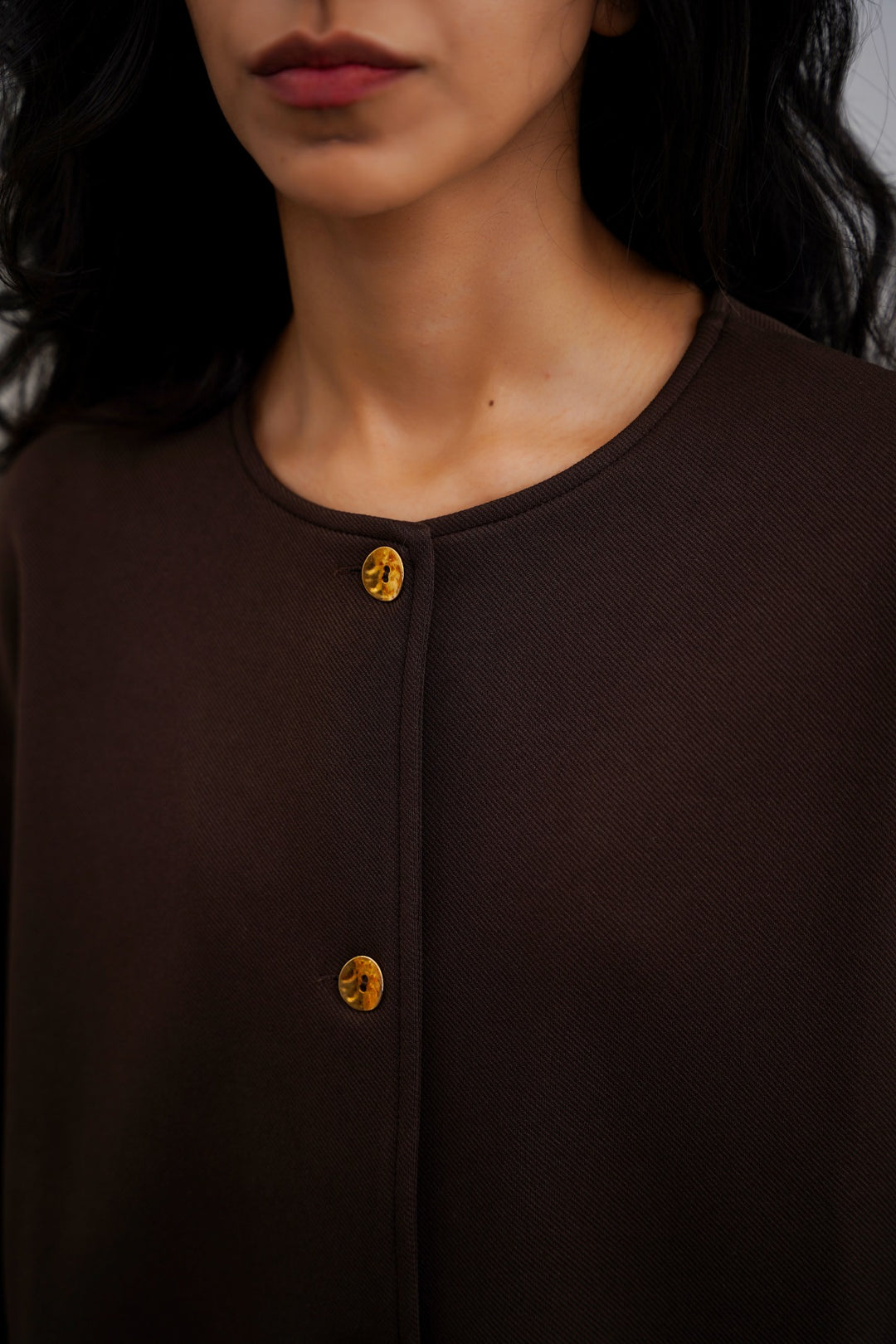 TWILL TEXTURED BLOUSE