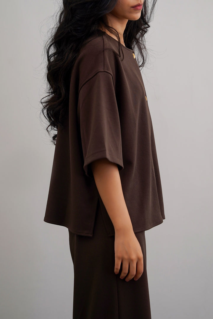 TWILL TEXTURED BLOUSE