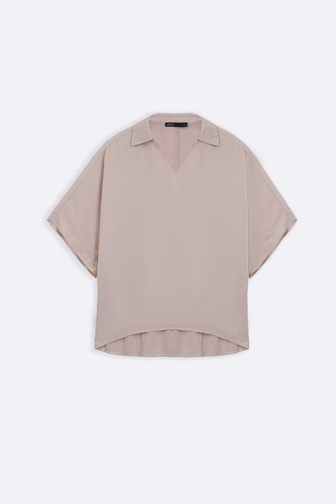 CREAM SLEEK SILK BLOUSE