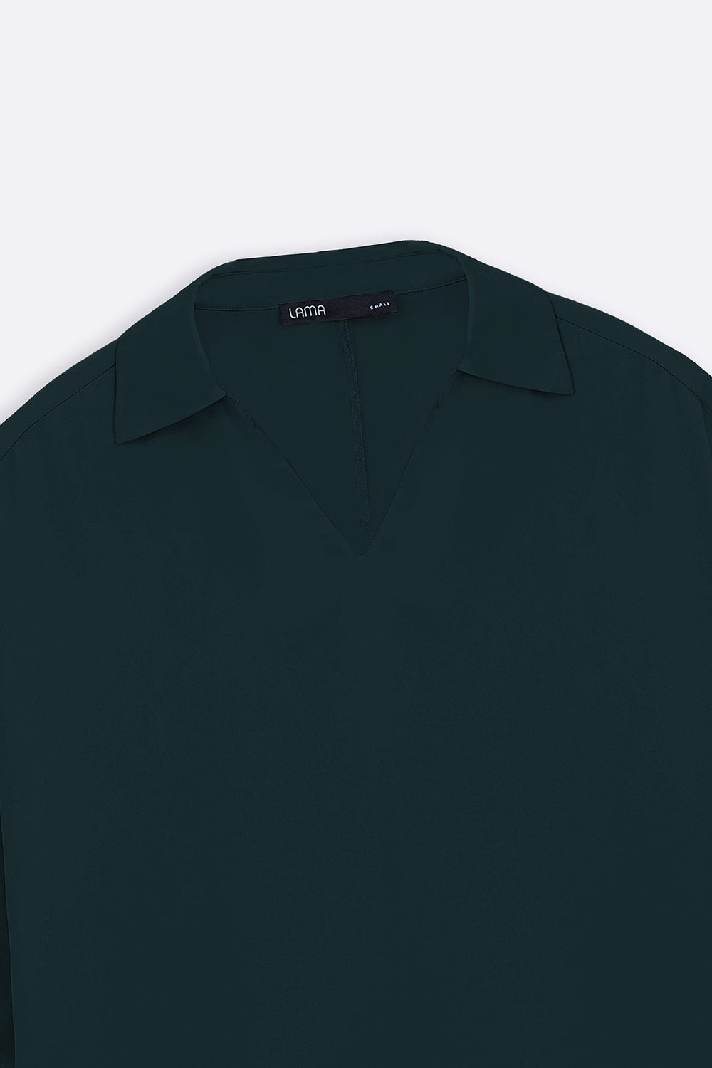 GREEN SLEEK SILK BLOUSE