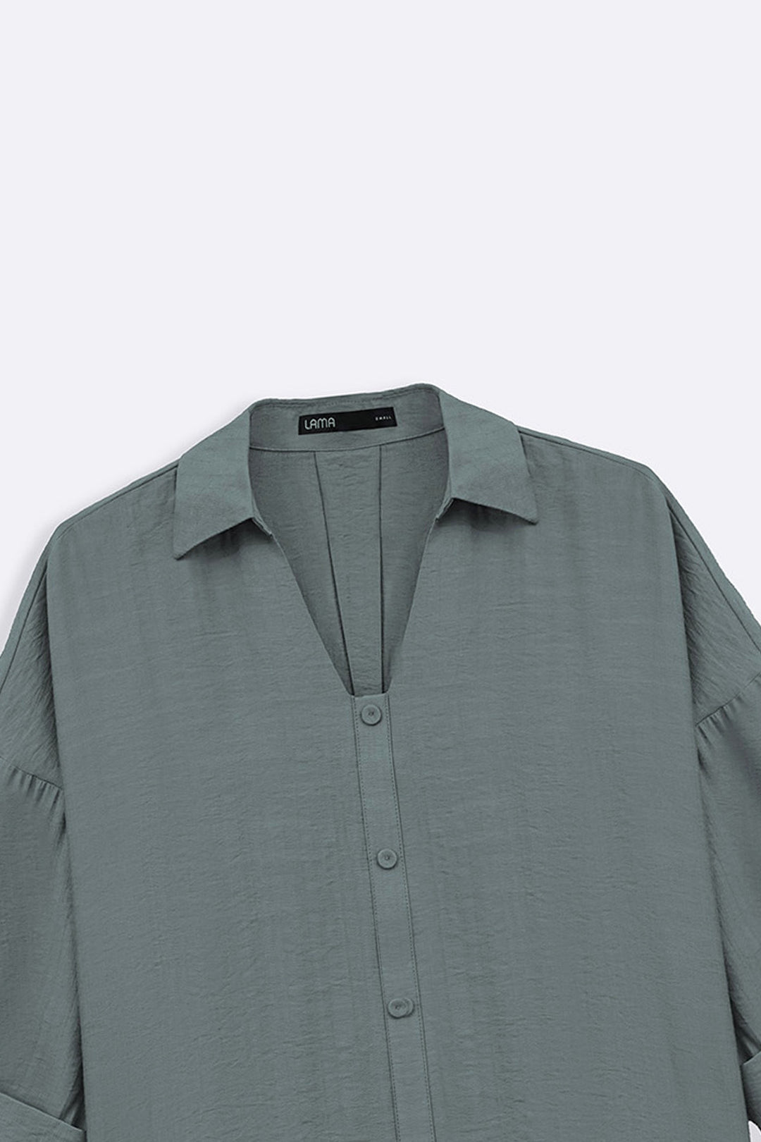 GREEN SILKY CRUISE BLOUSE