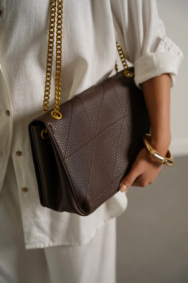 BROWN ZORA SHOULDER BAG