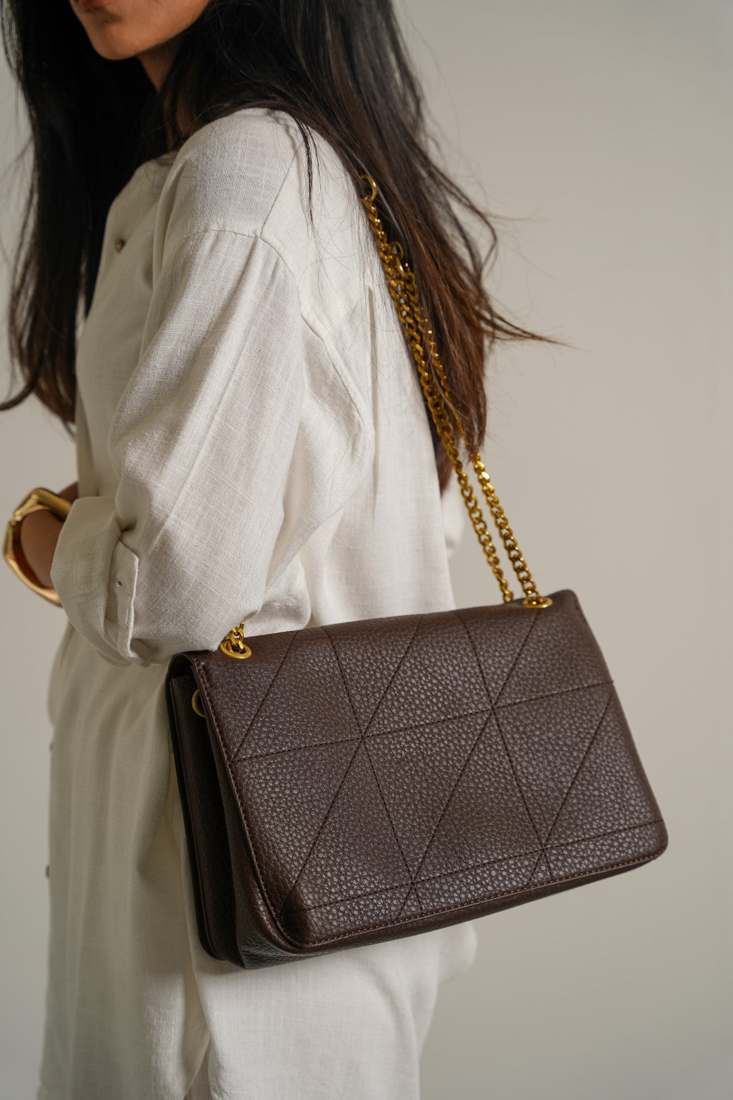 BROWN ZORA SHOULDER BAG