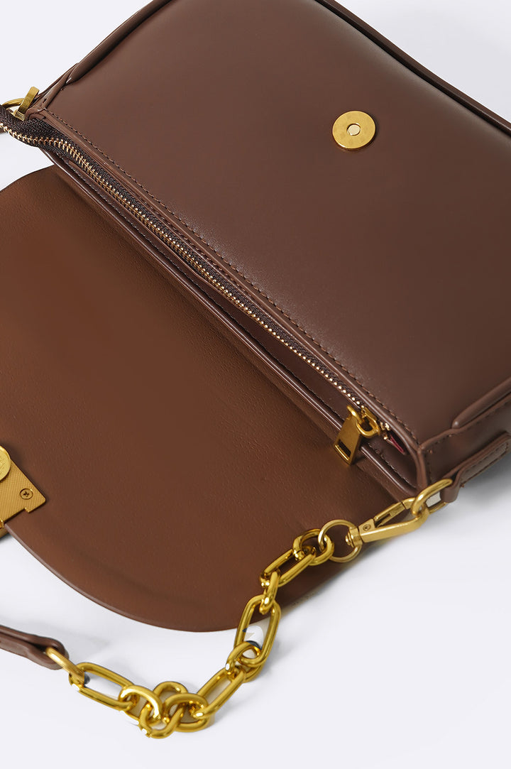 BROWN STATEMENT BAG