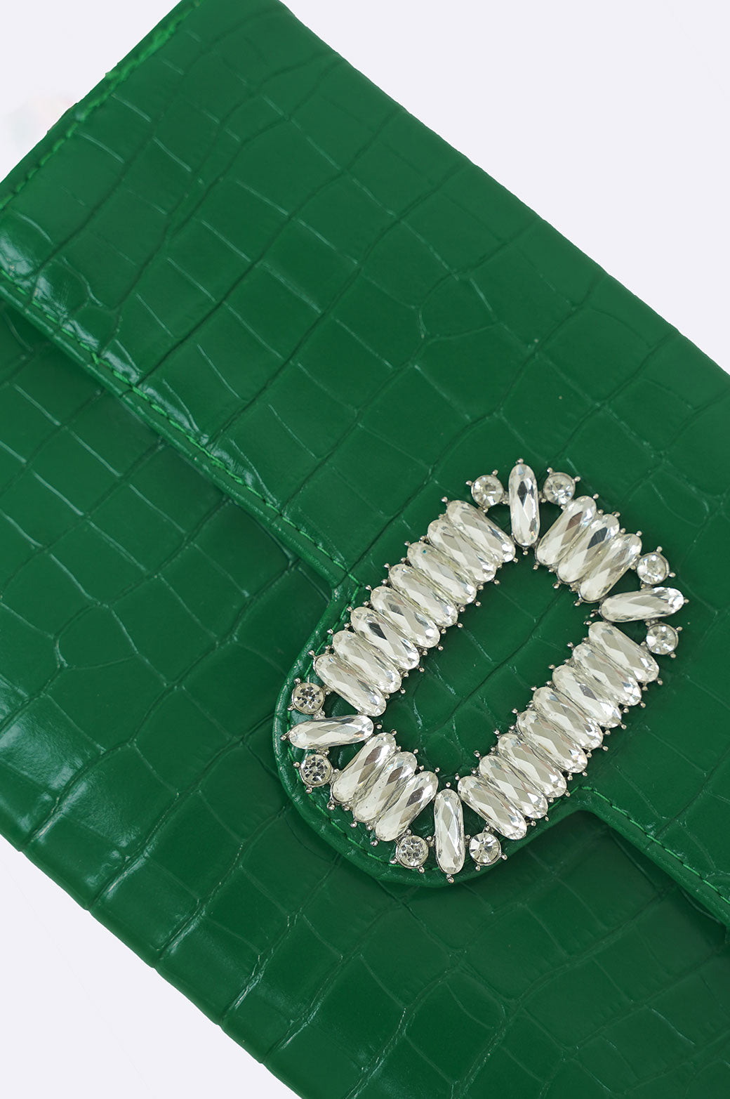 GREEN ELLIE CROSSBODY CLUTCH