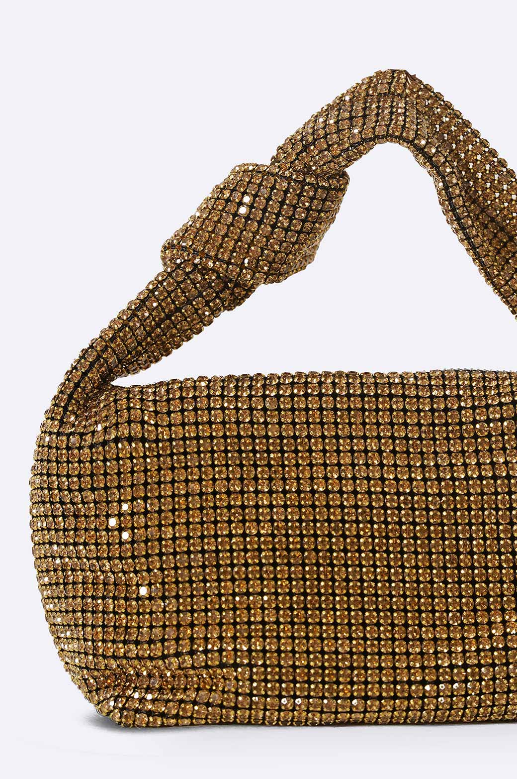 GOLD RHINESTONE STUDDED BAG