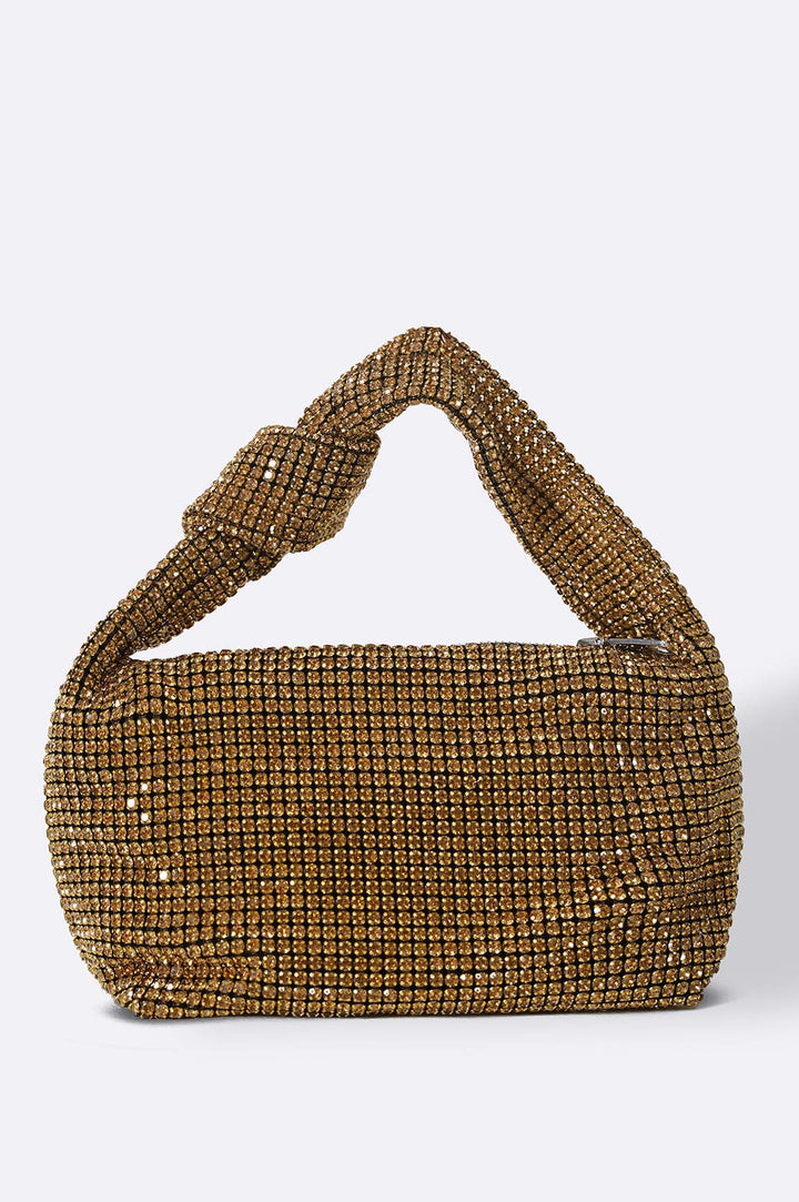 GOLD RHINESTONE STUDDED BAG