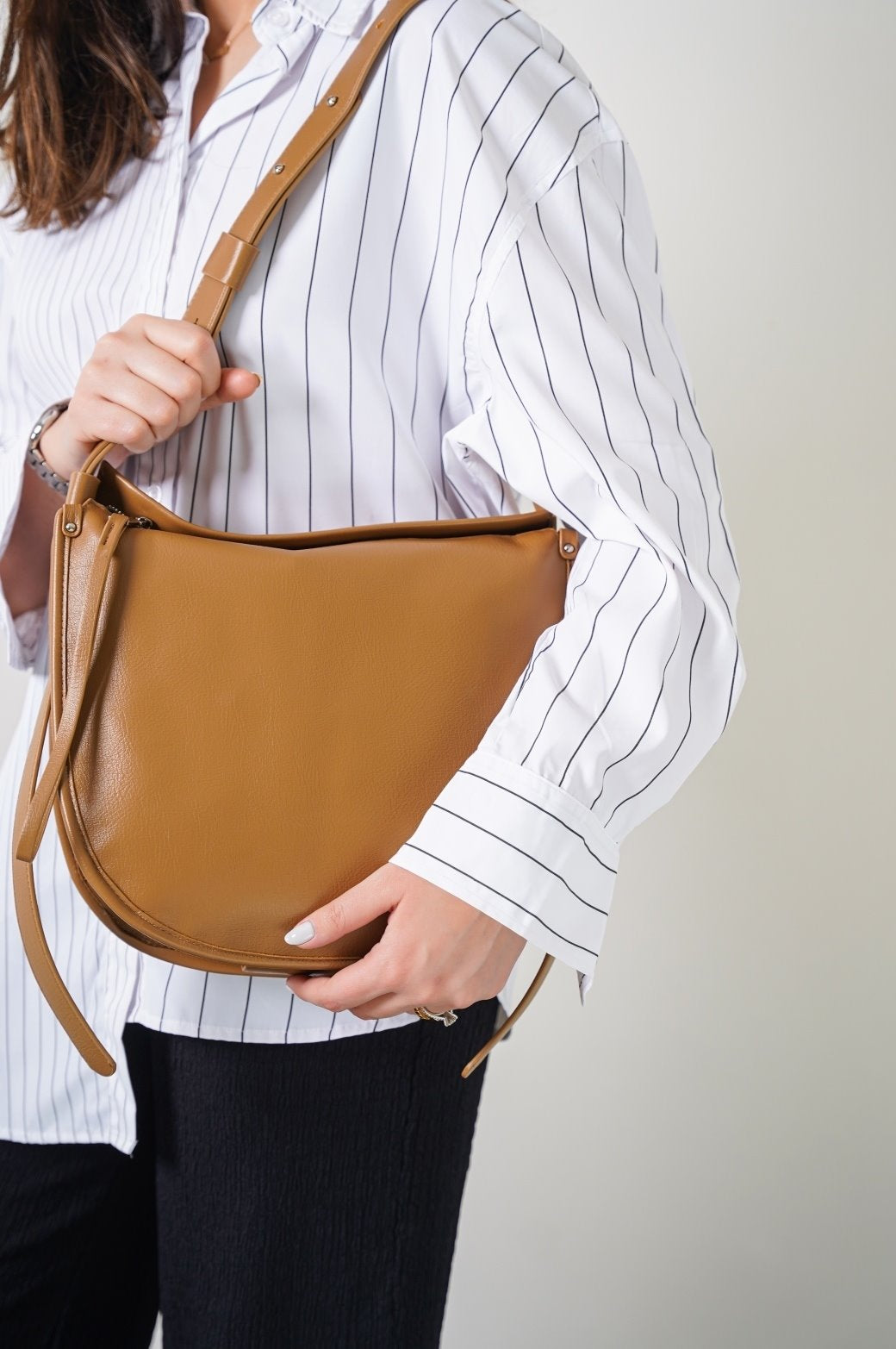 KHAKI SATCHEL TOTE