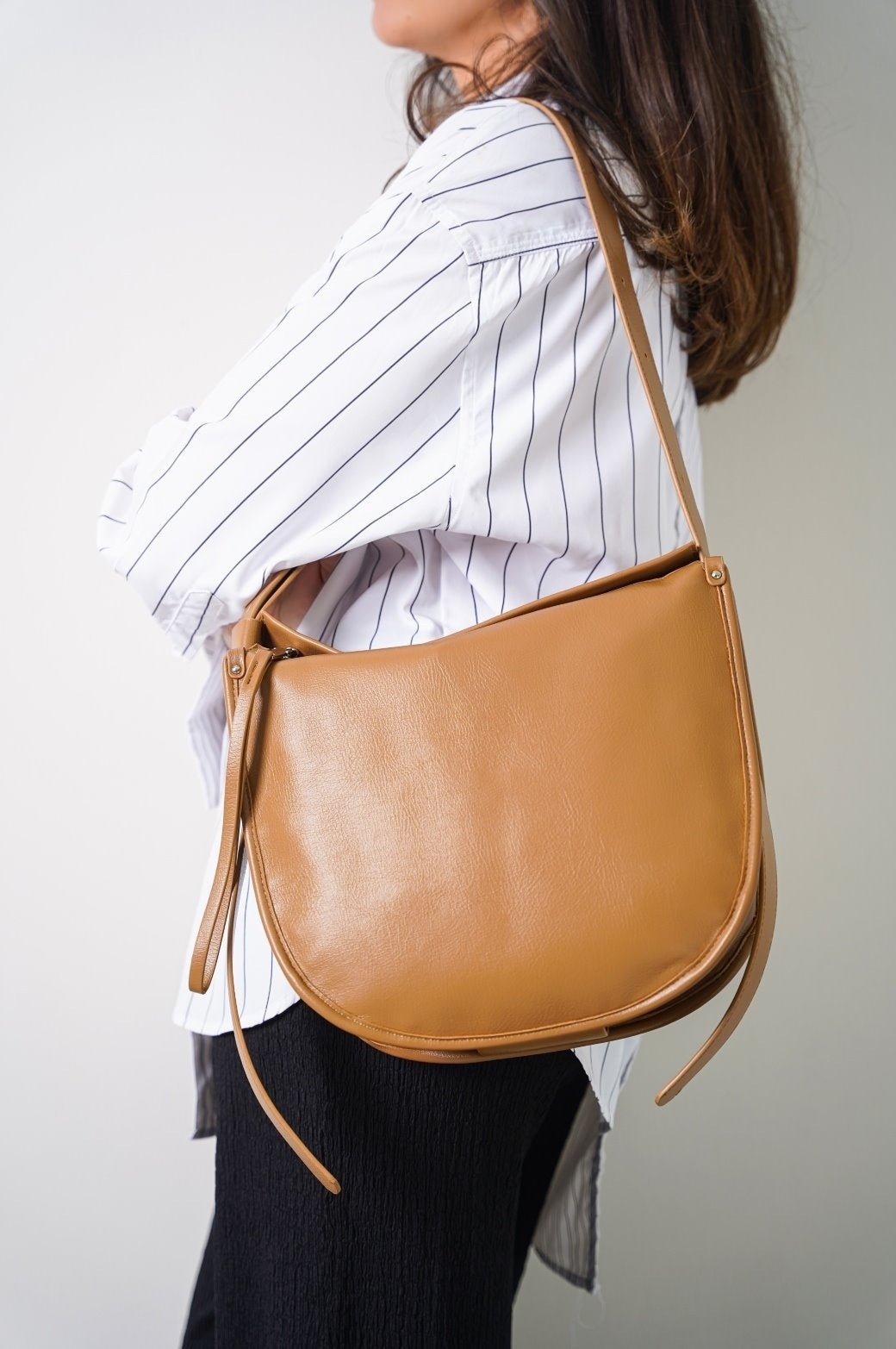 KHAKI SATCHEL TOTE