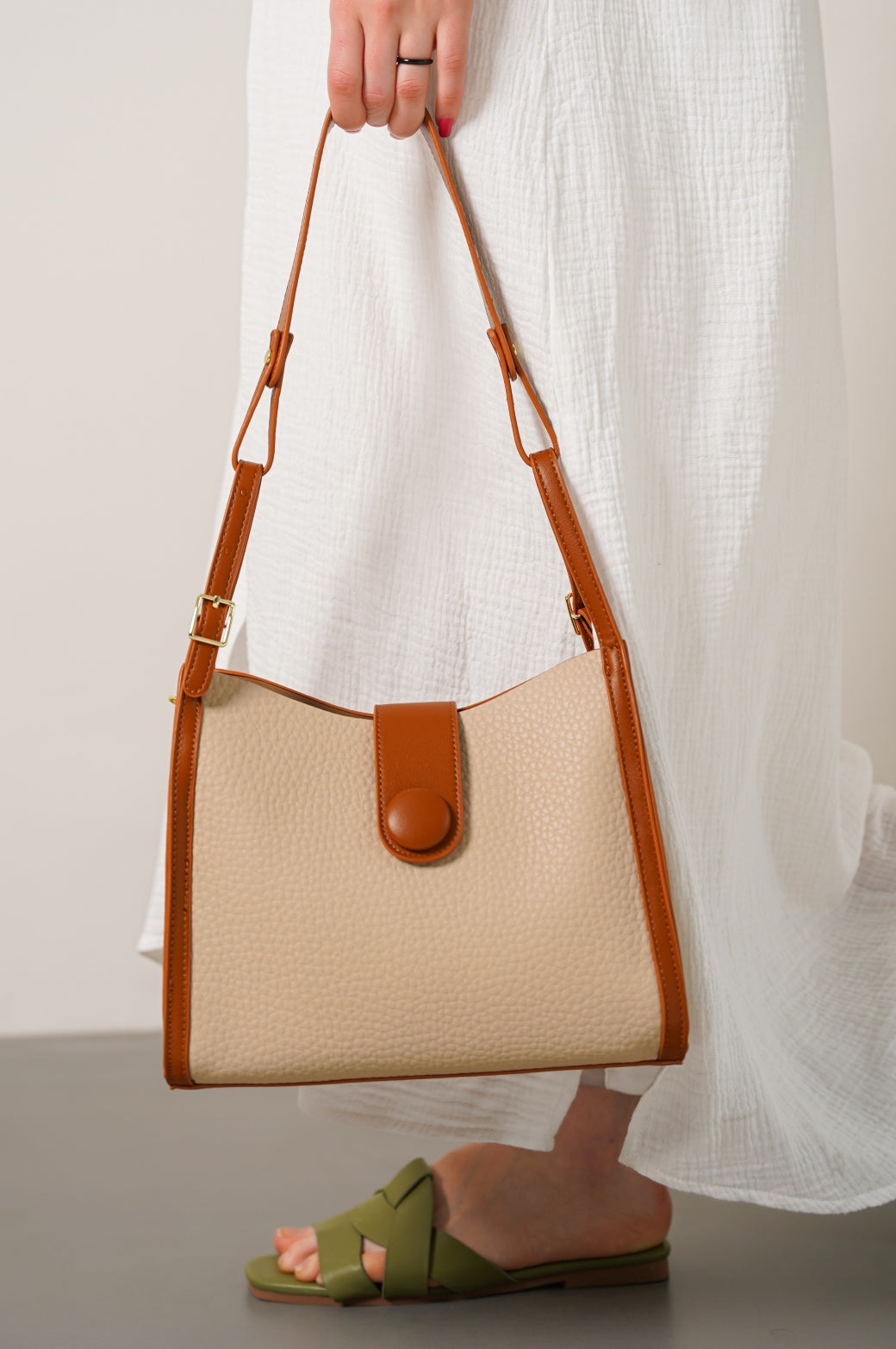 CREAM SMALL TOTE BAG