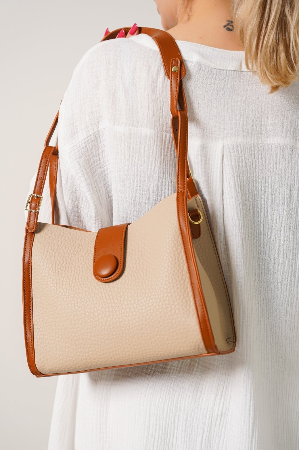 CREAM SMALL TOTE BAG