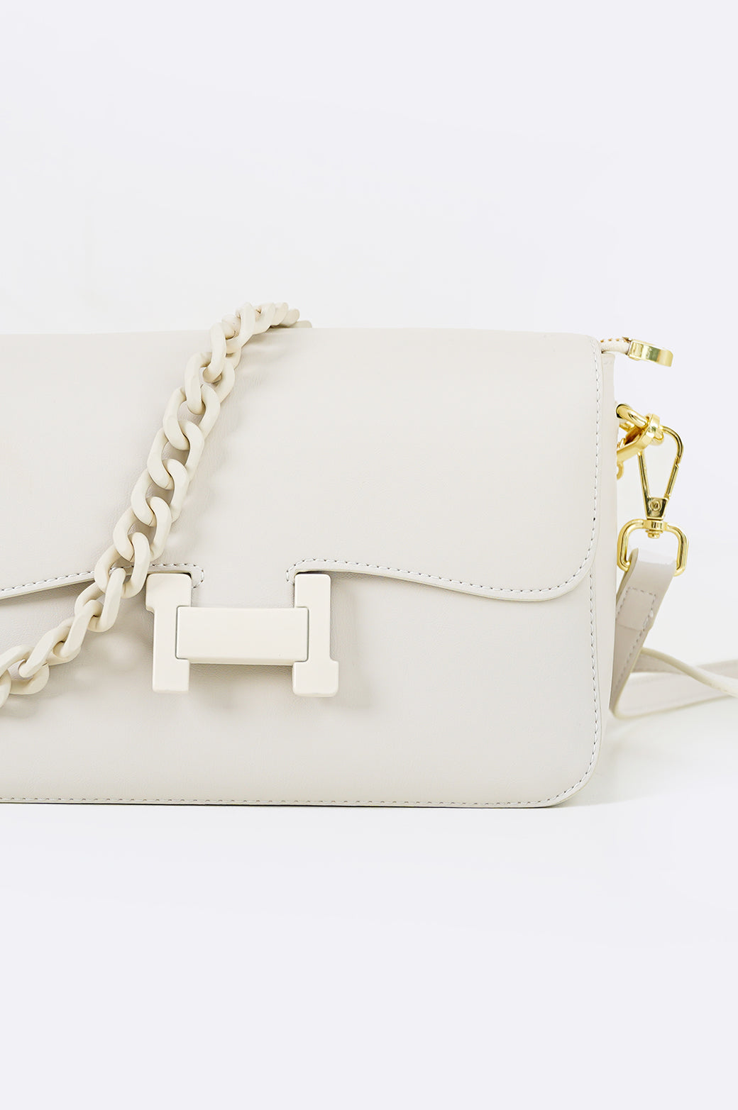 OFF WHITE SHOULDER BUCKLE BAG