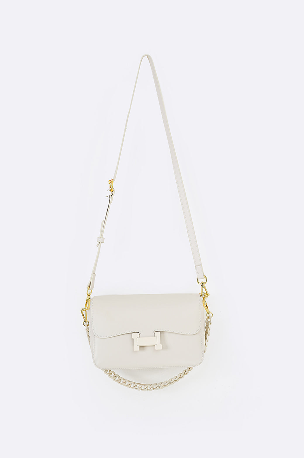 OFF WHITE SHOULDER BUCKLE BAG