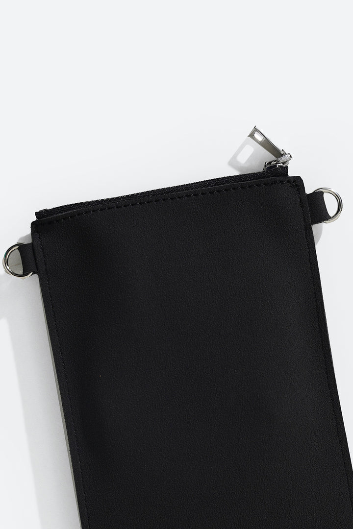 BLACK UNISEX PHONE POUCH