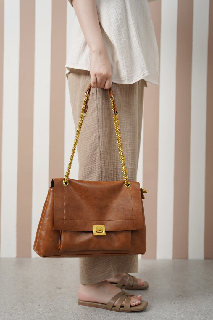 TAN ALL-DAY SHOULDER BAG