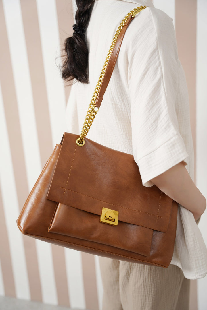 TAN ALL-DAY SHOULDER BAG