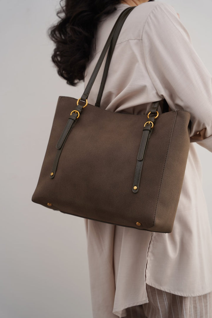 OLIVE MESSENGER TOTE