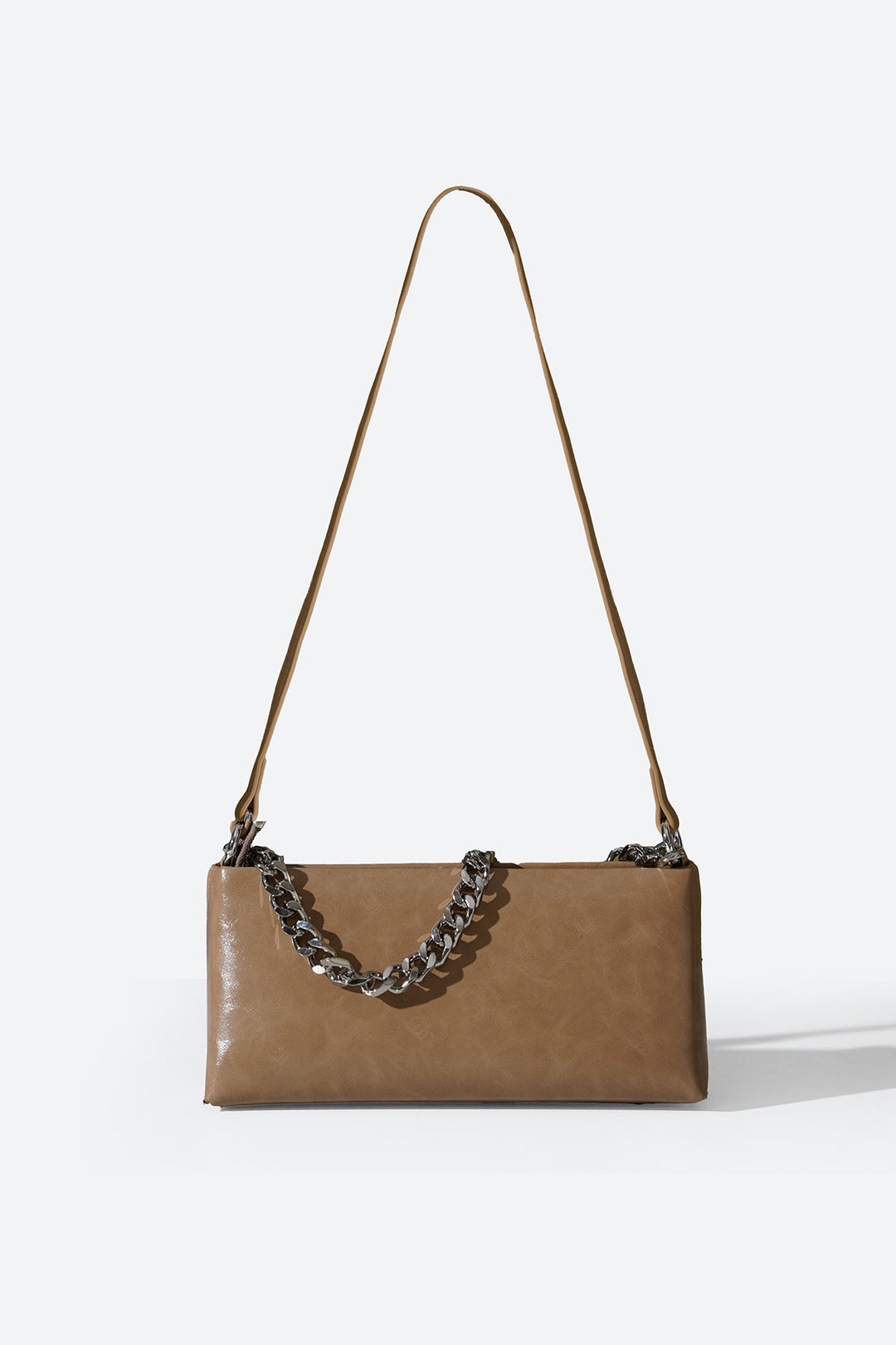 TAUPE MINIMAL CHAIN BAG