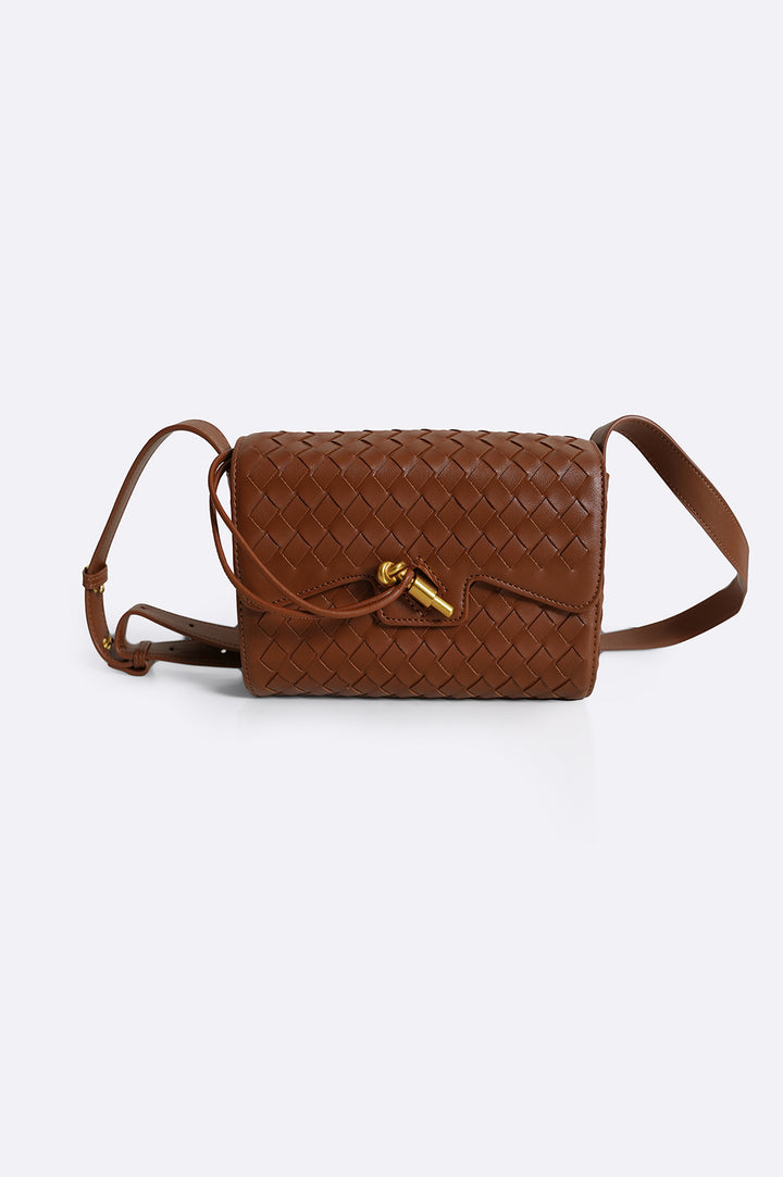 TAN BULLET CROSSBODY BAG