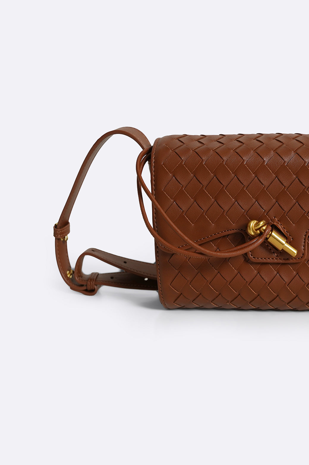 TAN BULLET CROSSBODY BAG