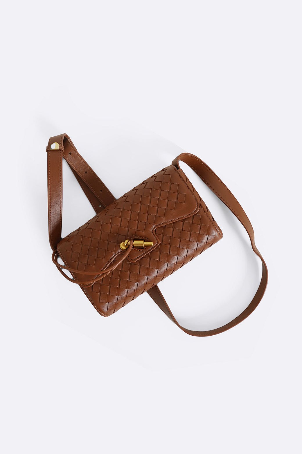 TAN BULLET CROSSBODY BAG